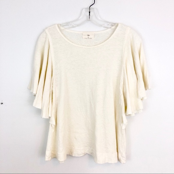 ❌ SOLD ❌ Anthropologie | T.La Cream Flowy Top - Picture 2 of 6